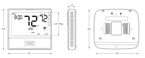 T855iSH Pro1 IAQ Thermostats Jackson Systems 8083