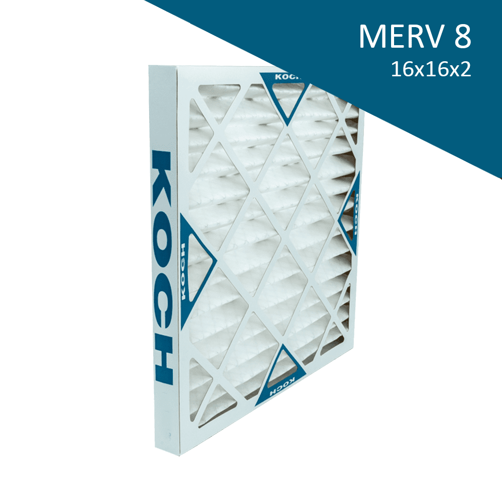 Koch 1020420050 16x16x2 MERV 8 Pleated Panel Air Filter