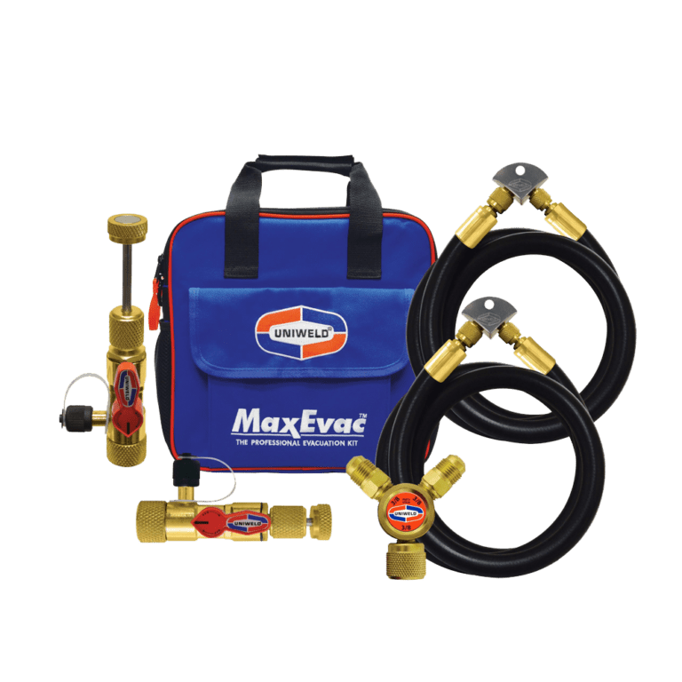 Uniweld MEPK14 MaxEvac Pro 1/4in Evacuation Kit With 2 Hoses & 2 Core