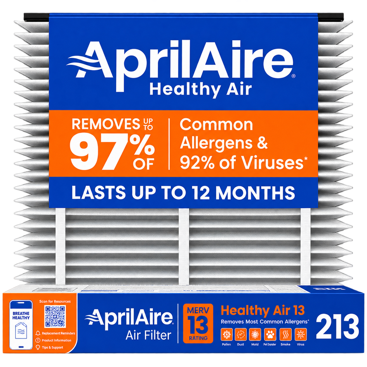 Aprilaire 213 air filter merv 13, 20 x 25 x 4