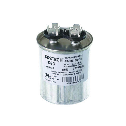 Rheem 43-25136-13 40 Mfd 370V Round Run Capacitor – Reliable Hvac Motor Support 1 43-25136-13 rheem capacitors jackson systems 20683