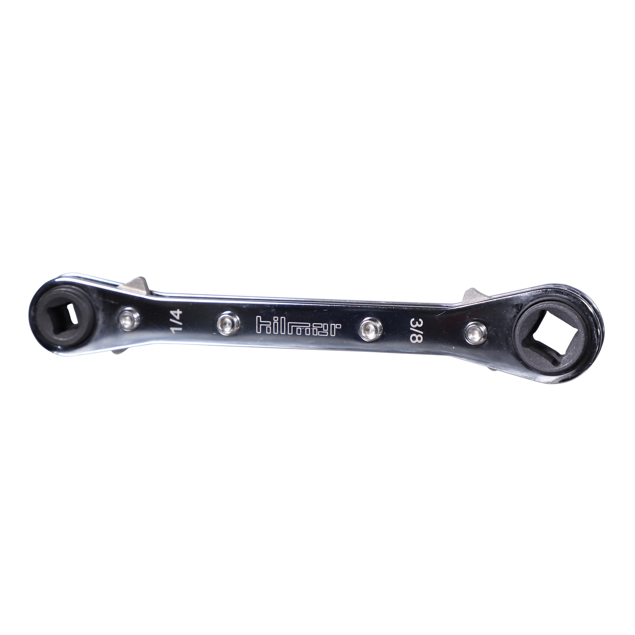 Hilmor 1839042 straight service wrench, 1/4"x3/16" sq & 3/8"x5/16" sq, ratcheting - image 2
