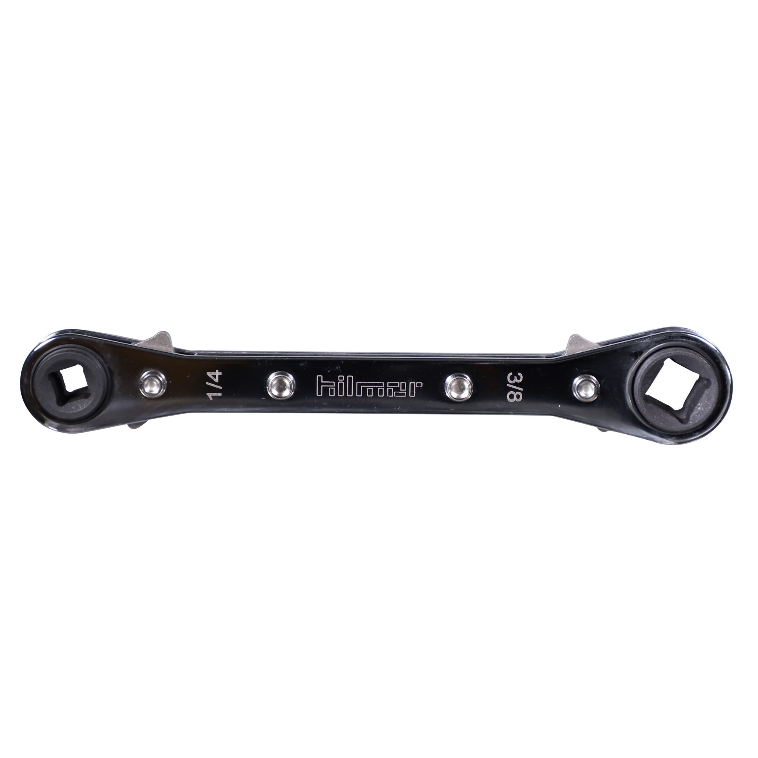 Hilmor 1839042 straight service wrench, 1/4"x3/16" sq & 3/8"x5/16" sq, ratcheting