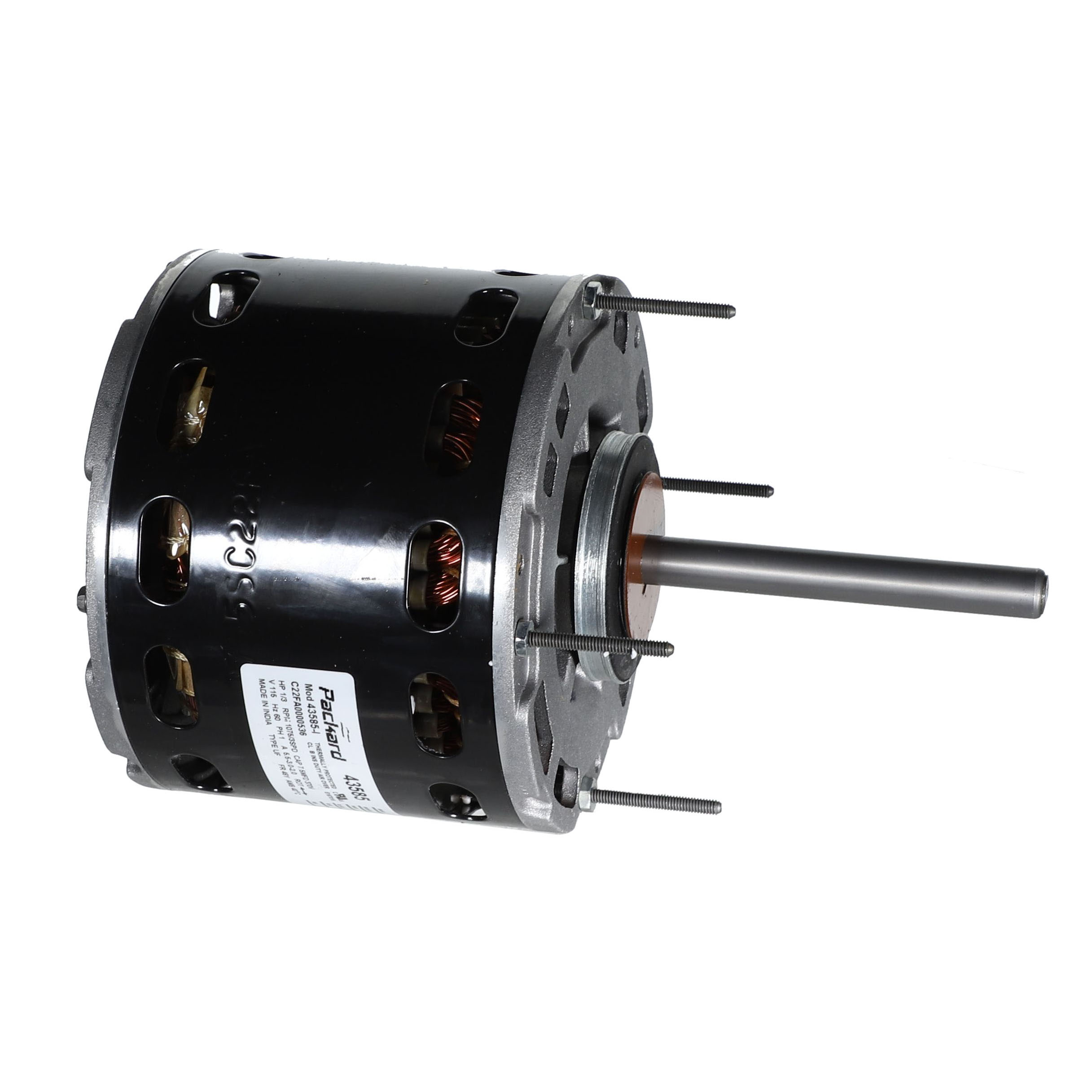 Packard 43585 Direct Drive Blower Motor, 1/3 Hp, 115V, 1075 Rpm, 3 Speed, 48 Frame 2 Packard 43585 direct drive blower motor, 1/3 hp, 115v, 1075 rpm, 3 speed, 48 frame - image 2