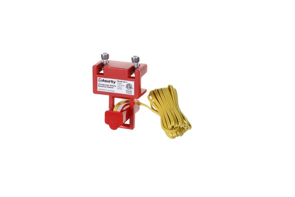 Asurity CC-1 Clamp-On Safety Overflow Pan Switch, Float, HVAC