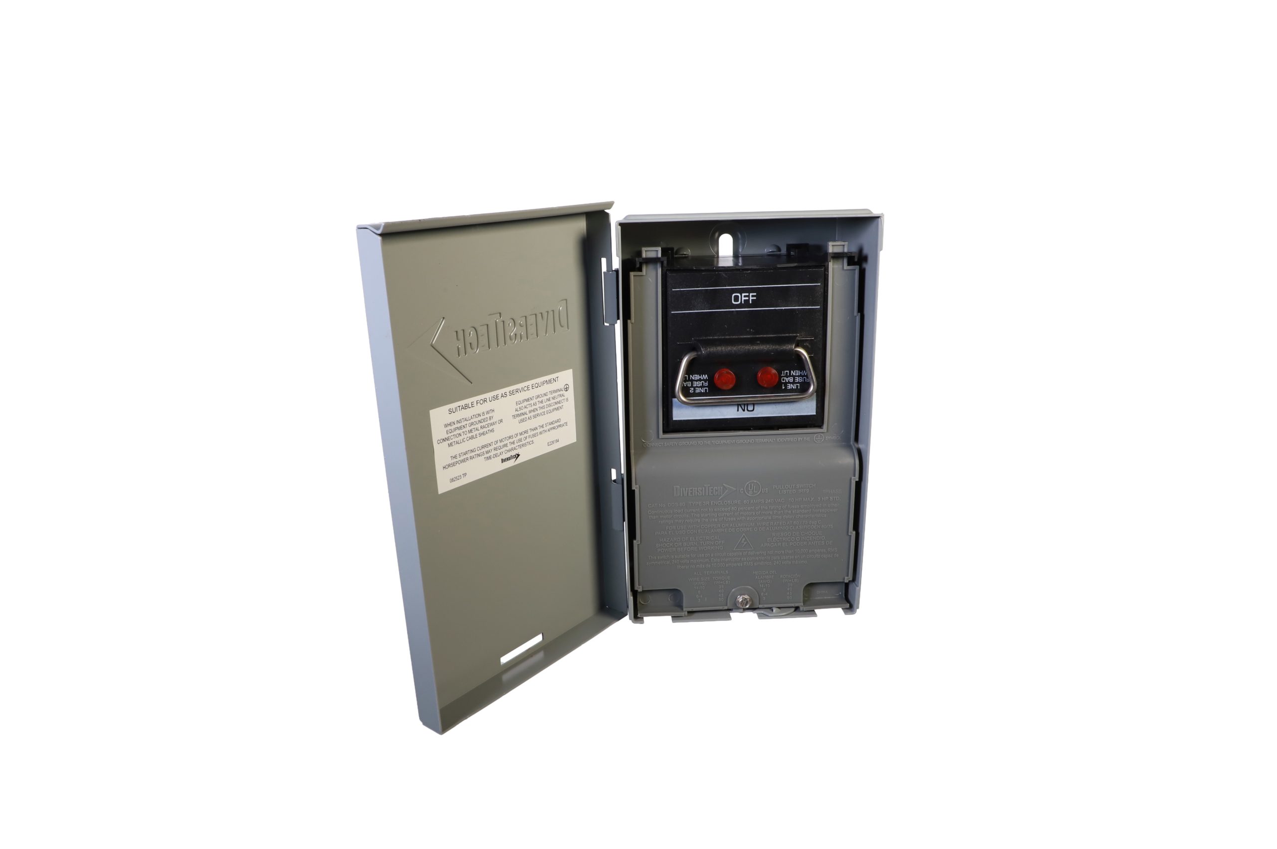 Diversitech Dds-60 Fusible Pull-Out Disconnect Switch, 60A, 240V, Hvac 2 Diversitech dds-60 fusible pull-out disconnect switch, 60a, 240v, hvac - image 2