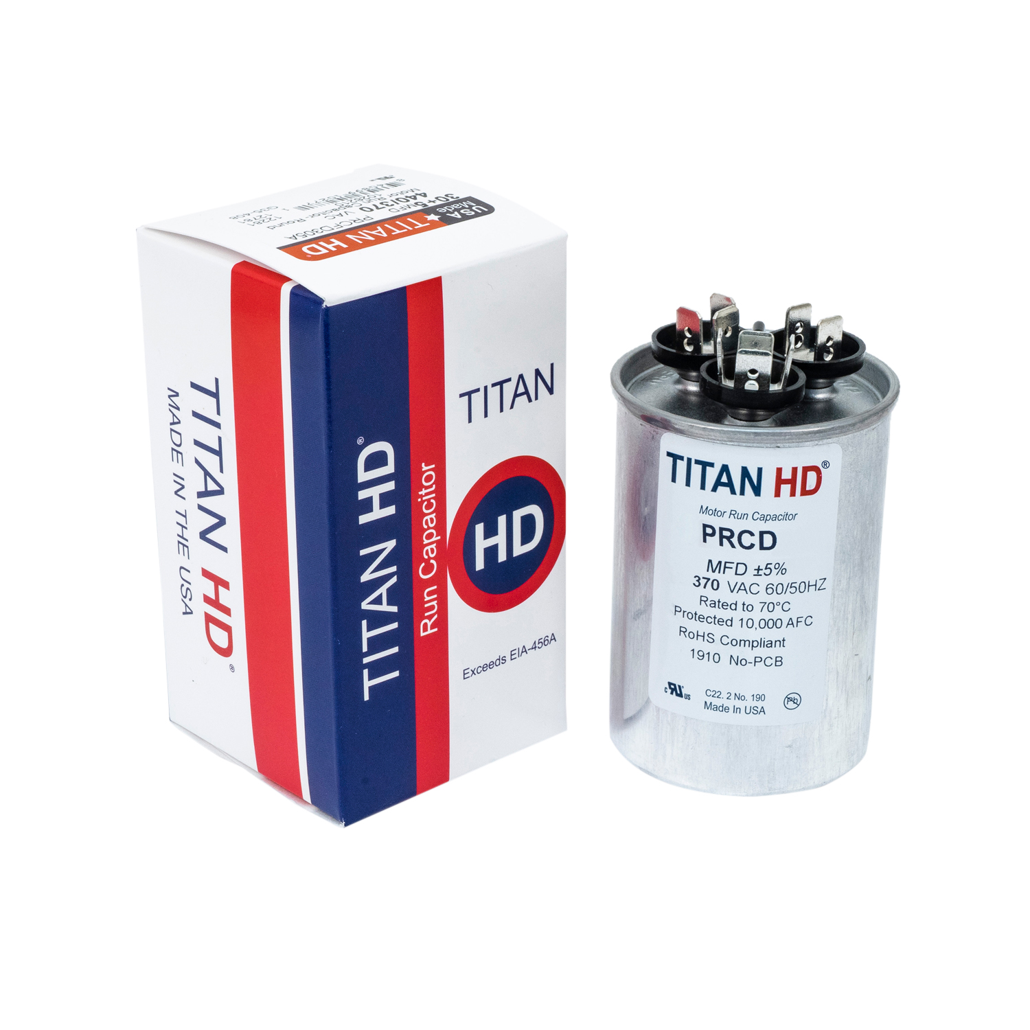 Packard Prcd453A Titan Hd 45+3 Mfd, 370V, Round Dual Run Capacitor 3 Packard prcd453a titan hd 45+3 mfd, 370v, round dual run capacitor - image 3