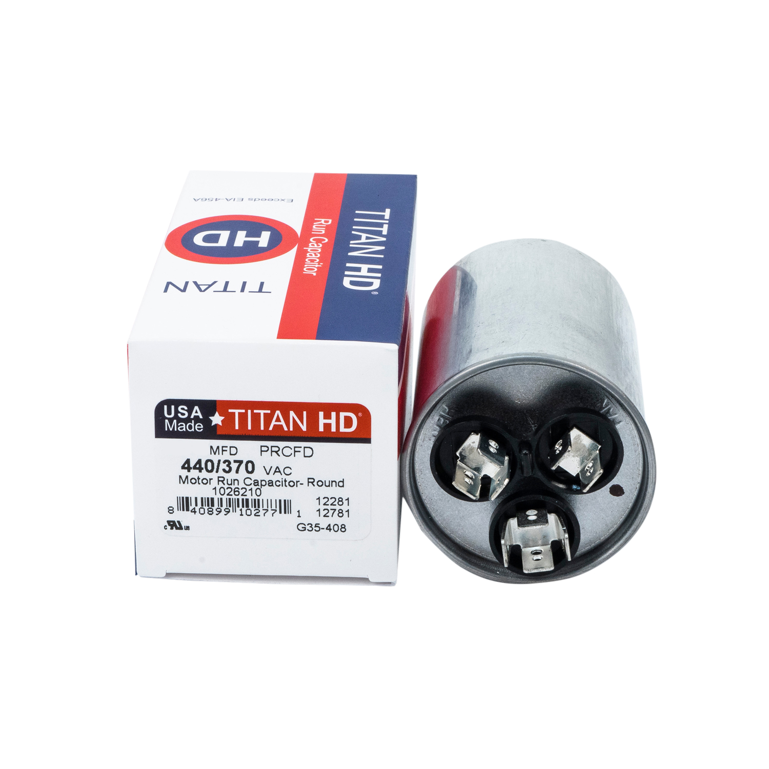 Packard Prcfd304A Titan Hd 30+4 Mfd, 440/370V, Round Dual Run Capacitor 5 Packard prcfd304a titan hd 30+4 mfd, 440/370v, round dual run capacitor - image 5