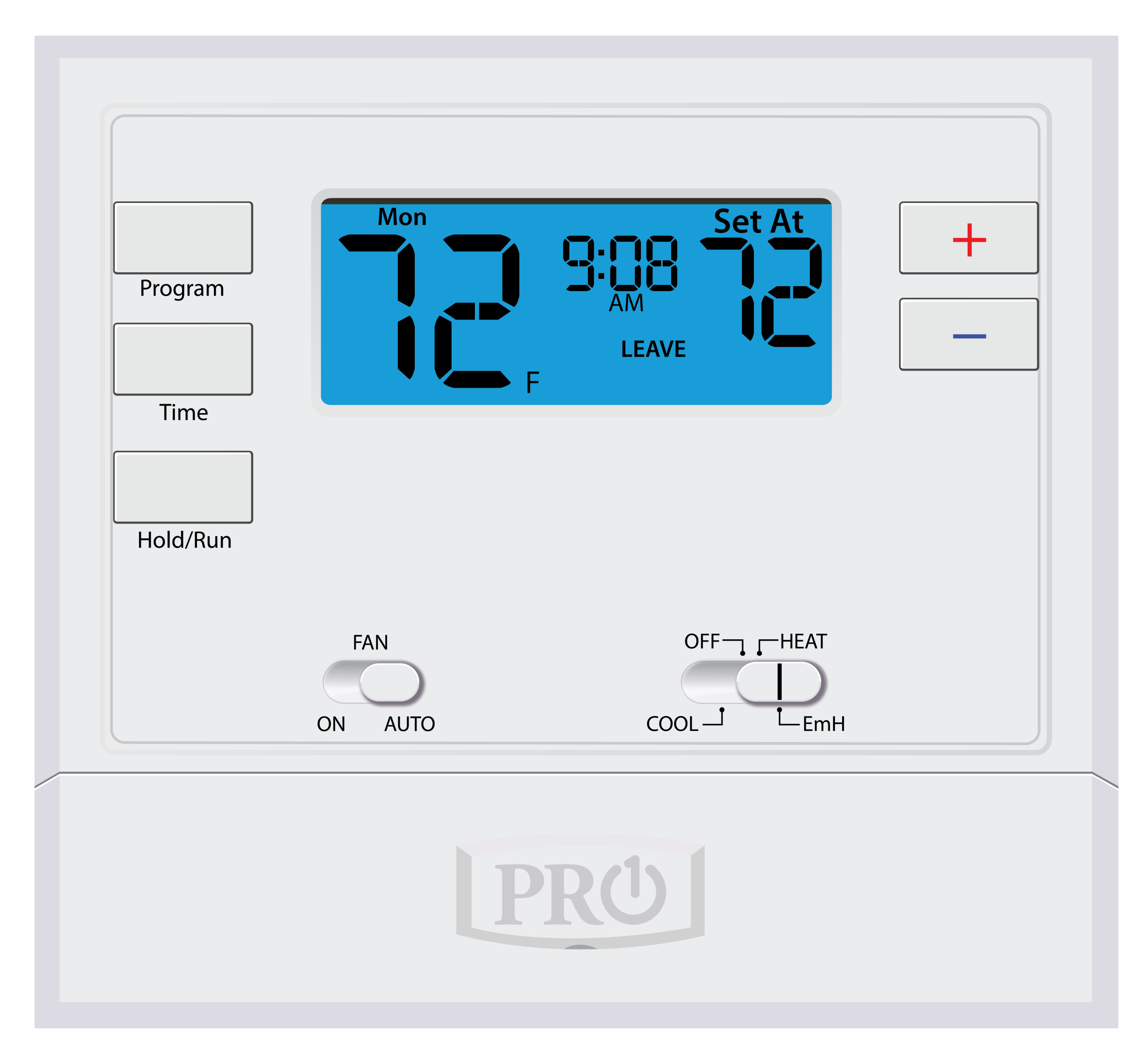 Pro1 T625-2 Digital 5/1/1-Day Programmable Thermostat, 2H/1C, Heat Pump, 24V 1 Pro1 t625-2 digital 5/1/1-day programmable thermostat, 2h/1c, heat pump, 24v