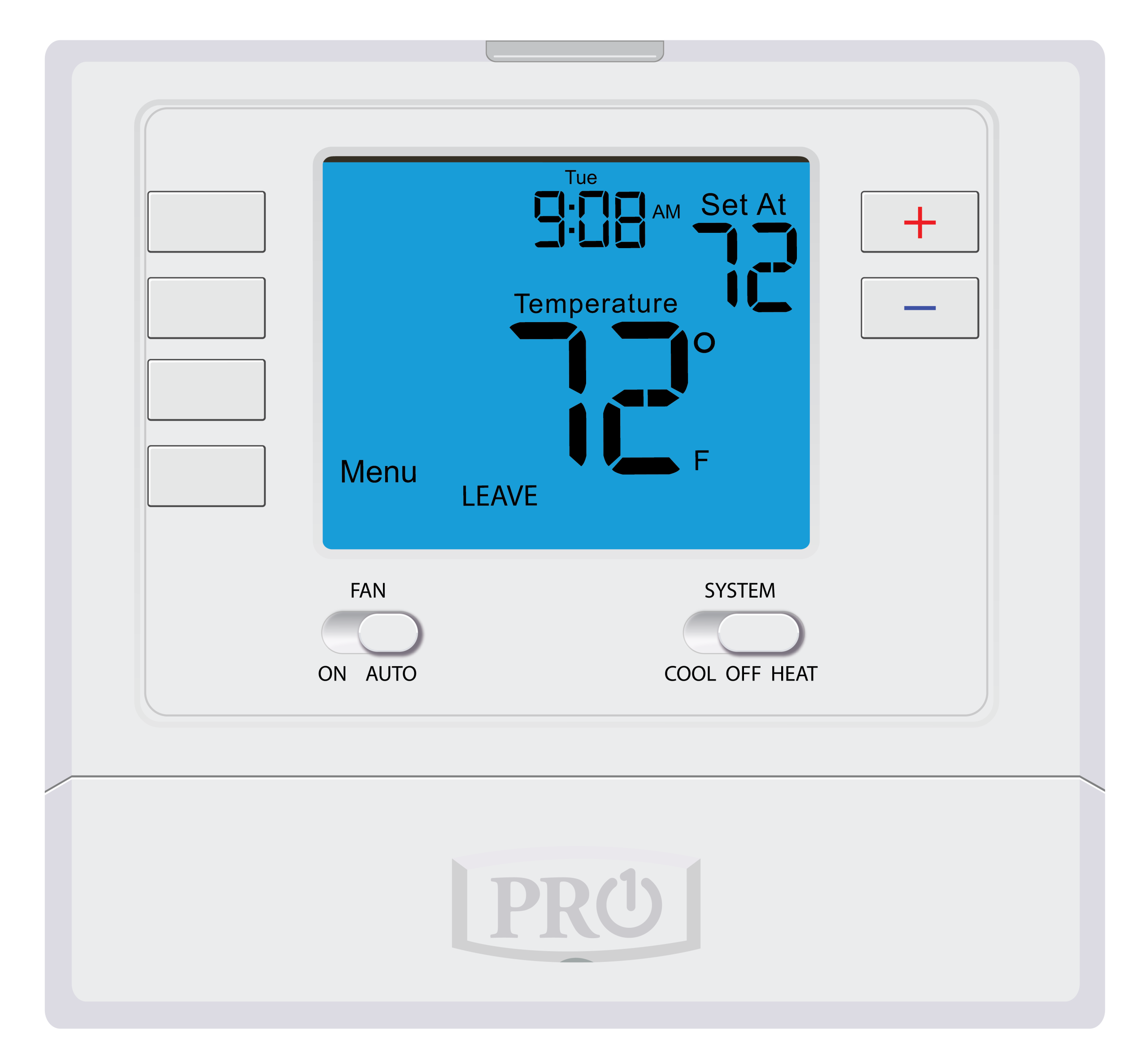 Pro1 T705 Digital 5/1/1-Day Programmable Thermostat, 1H/1C, 4 Sq In Display, 24V 1 Pro1 t705 digital 5/1/1-day programmable thermostat, 1h/1c, 4 sq in display, 24v