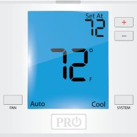 Pro1 T751 Digital Non-Programmable Thermostat, 2H/2C Conv, 3H/2C Heat Pump, 24V 29 T751 01 front