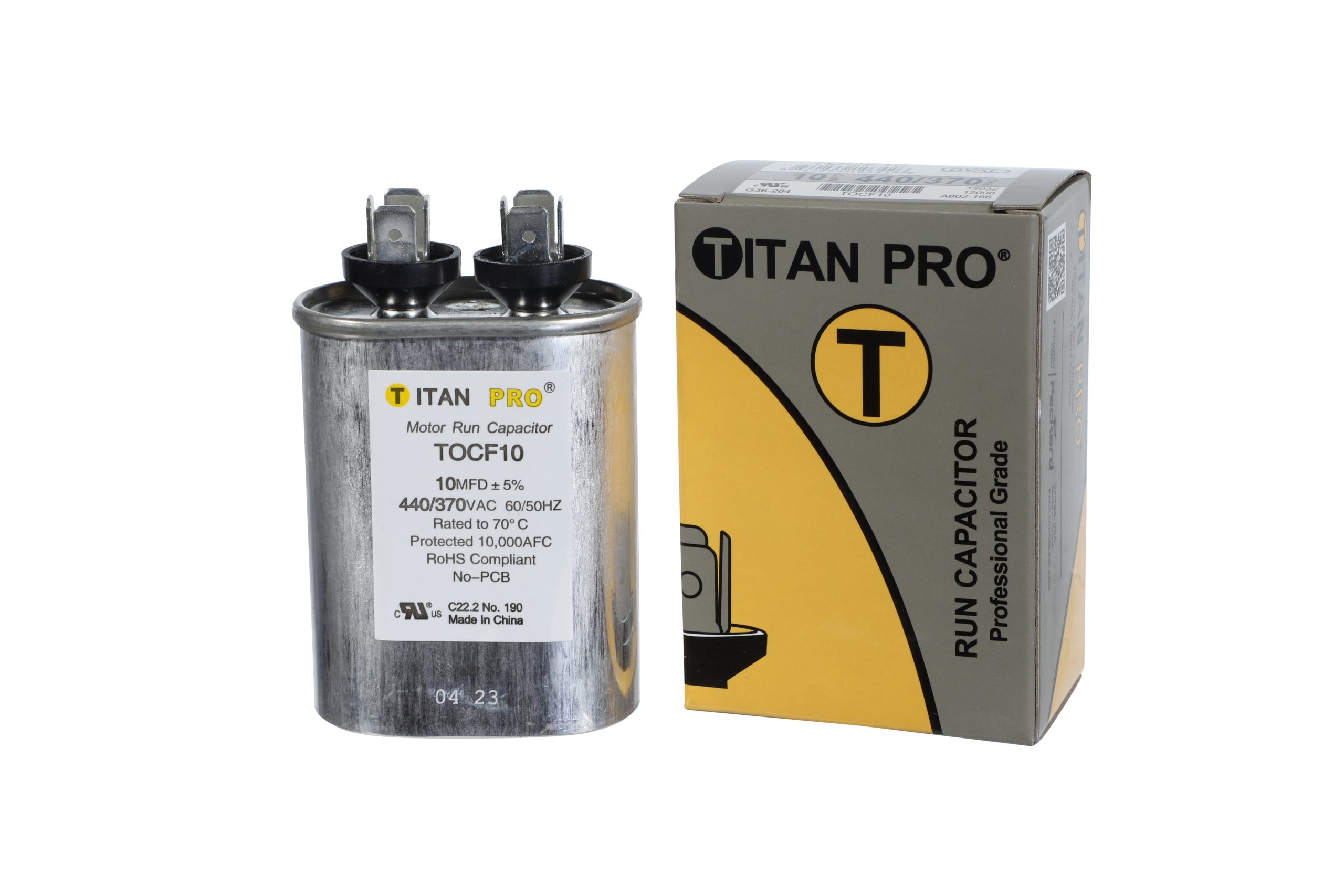 Packard Tocf10 Titan Procap 10 Mfd, 440/370V, Oval Run Capacitor 7 Packard tocf10 titan procap 10 mfd, 440/370v, oval run capacitor - image 7