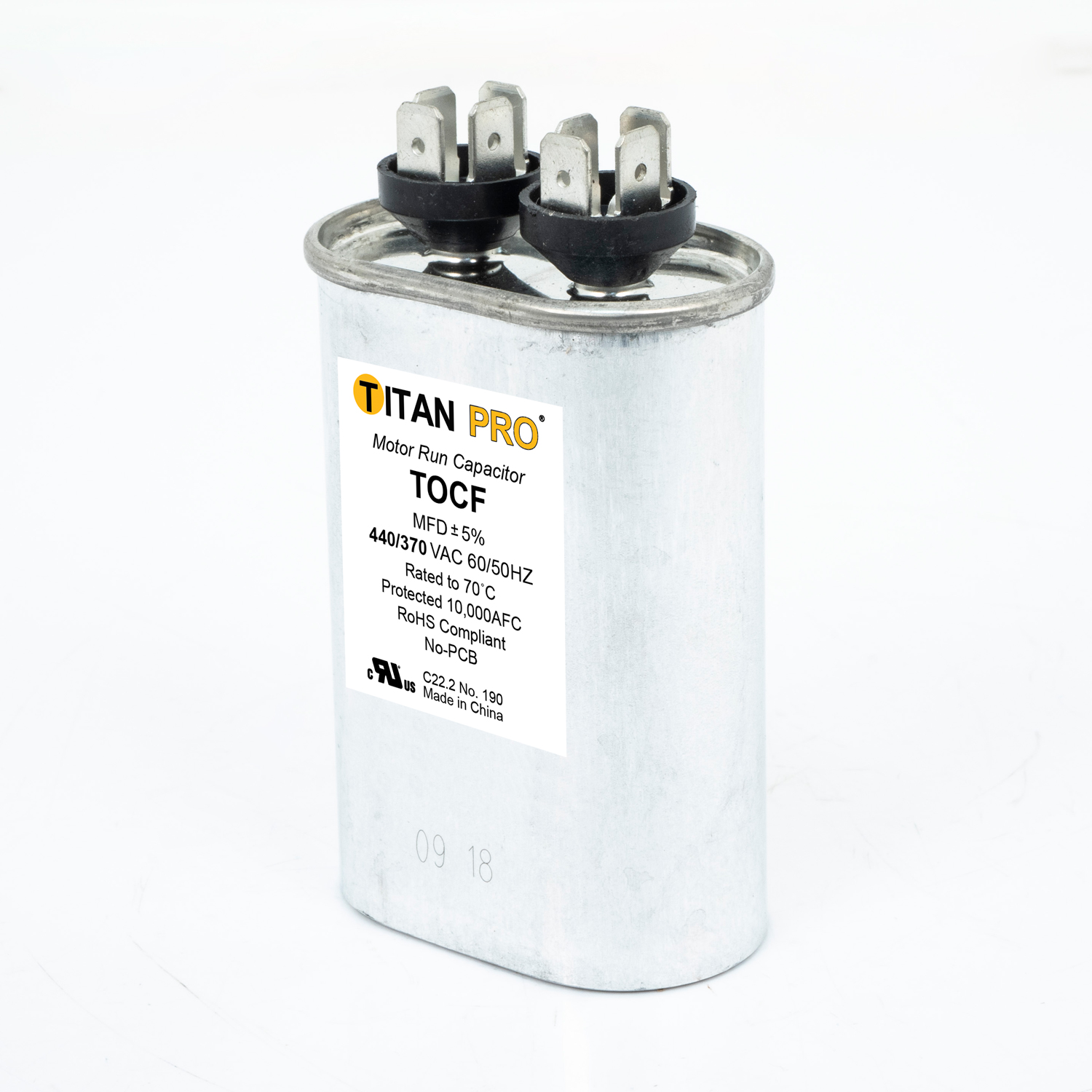 Packard Tocf25 Titan Procap 25 Mfd, 440/370V, Oval Run Capacitor 2 Packard tocf25 titan procap 25 mfd, 440/370v, oval run capacitor - image 2