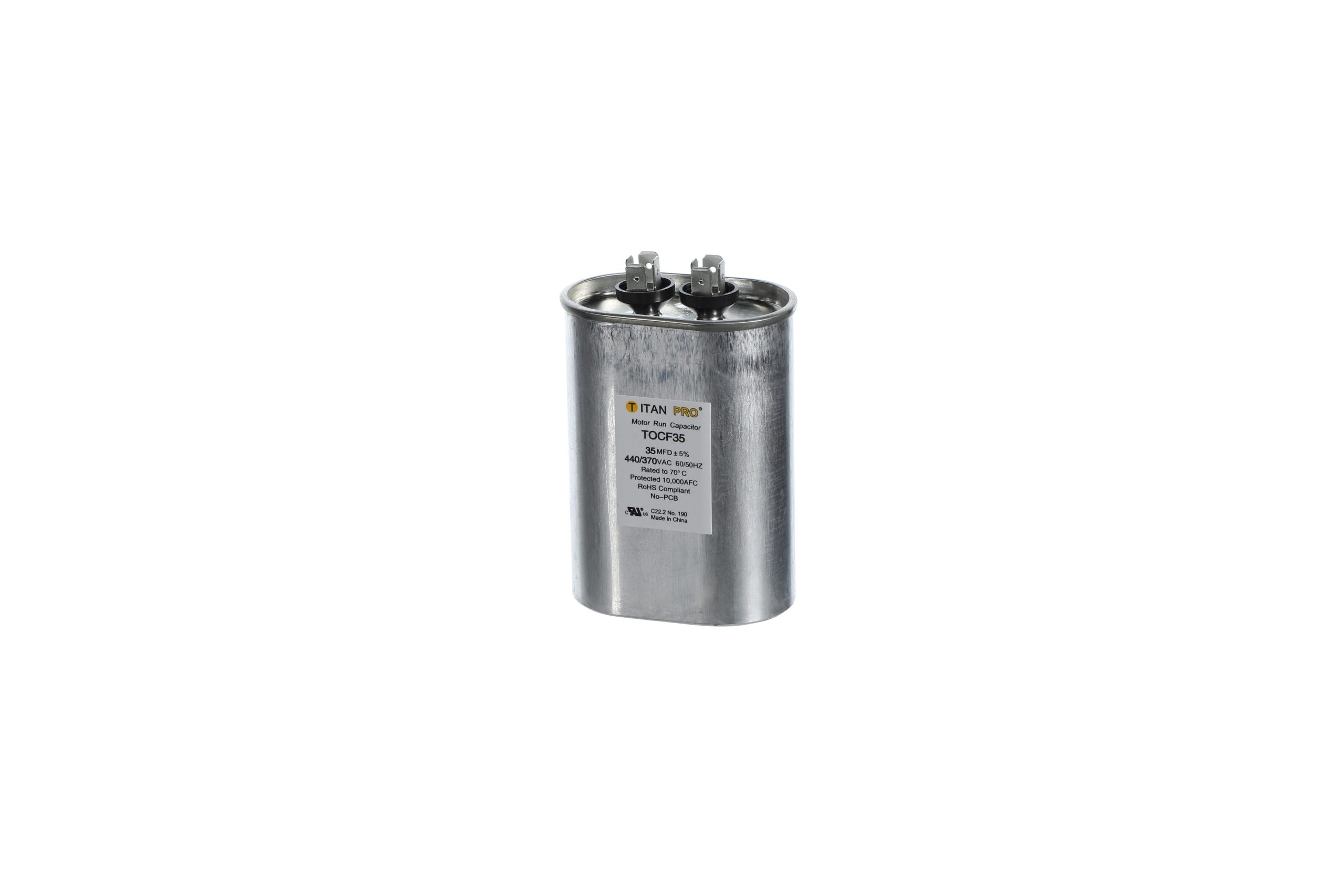 Packard Tocf35 Titan Procap 35 Mfd, 440/370V, Oval Run Capacitor 2 Packard tocf35 titan procap 35 mfd, 440/370v, oval run capacitor - image 2