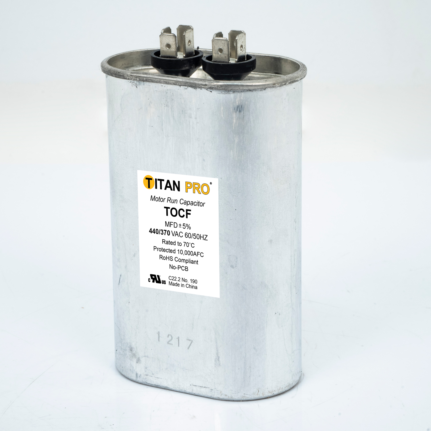 Packard Tocf40 Titan Procap 40 Mfd, 440/370V, Oval Run Capacitor 2 Packard tocf40 titan procap 40 mfd, 440/370v, oval run capacitor - image 2
