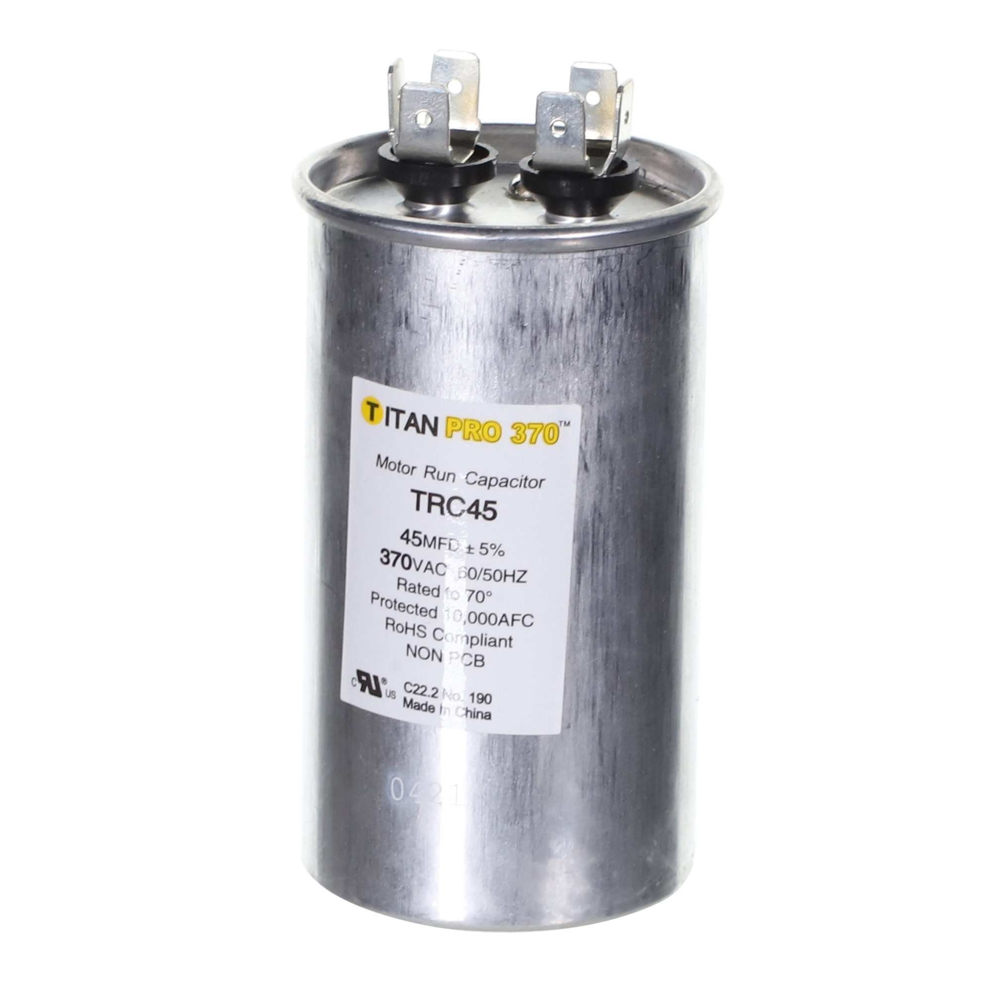 Packard Trc45 Titan Procap 45 Mfd, 370V, Round Run Capacitor 2 Packard trc45 titan procap 45 mfd, 370v, round run capacitor - image 2