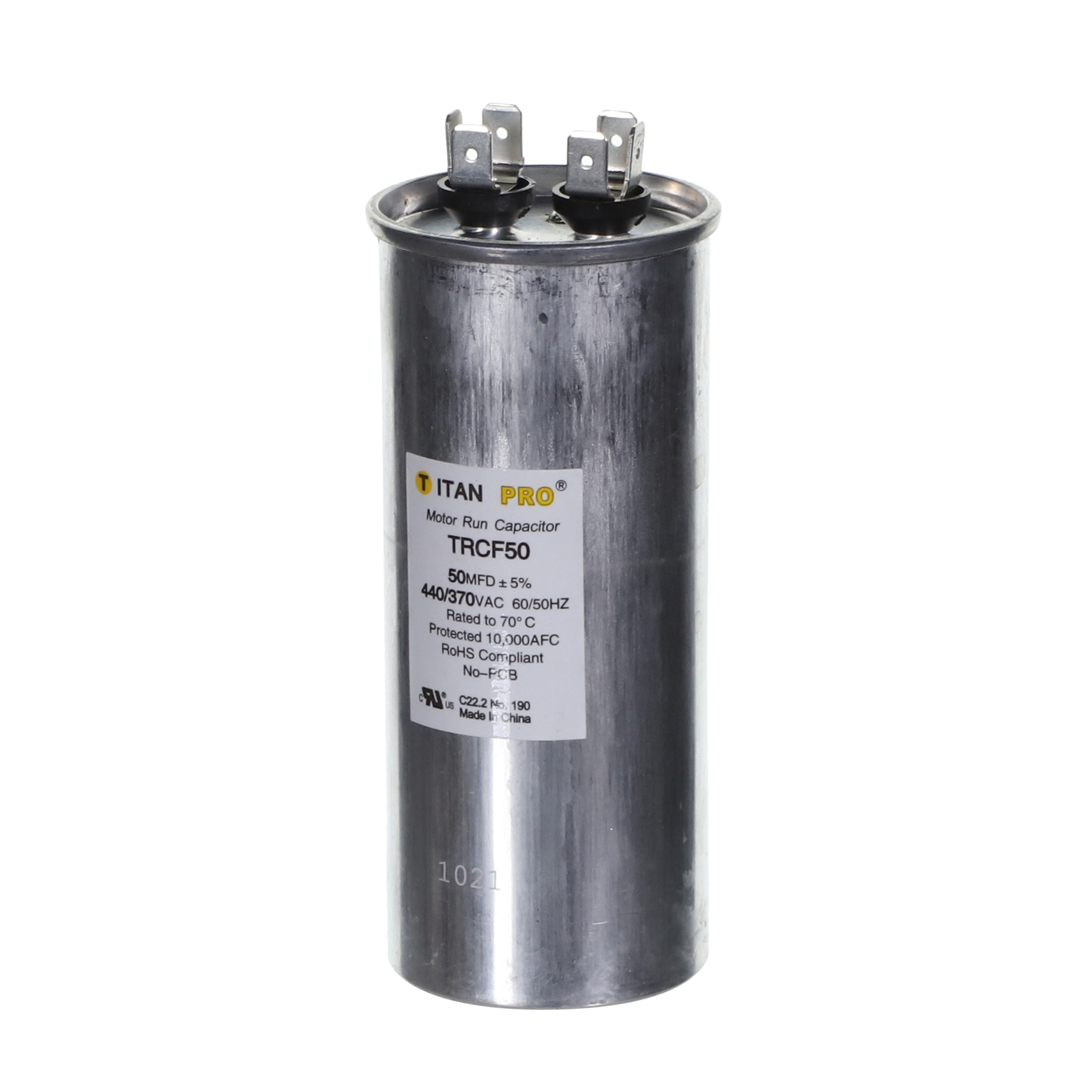 Packard Trcf50 Titan Procap 50 Mfd, 440/370V, Round Run Capacitor 2 Packard trcf50 titan procap 50 mfd, 440/370v, round run capacitor - image 2