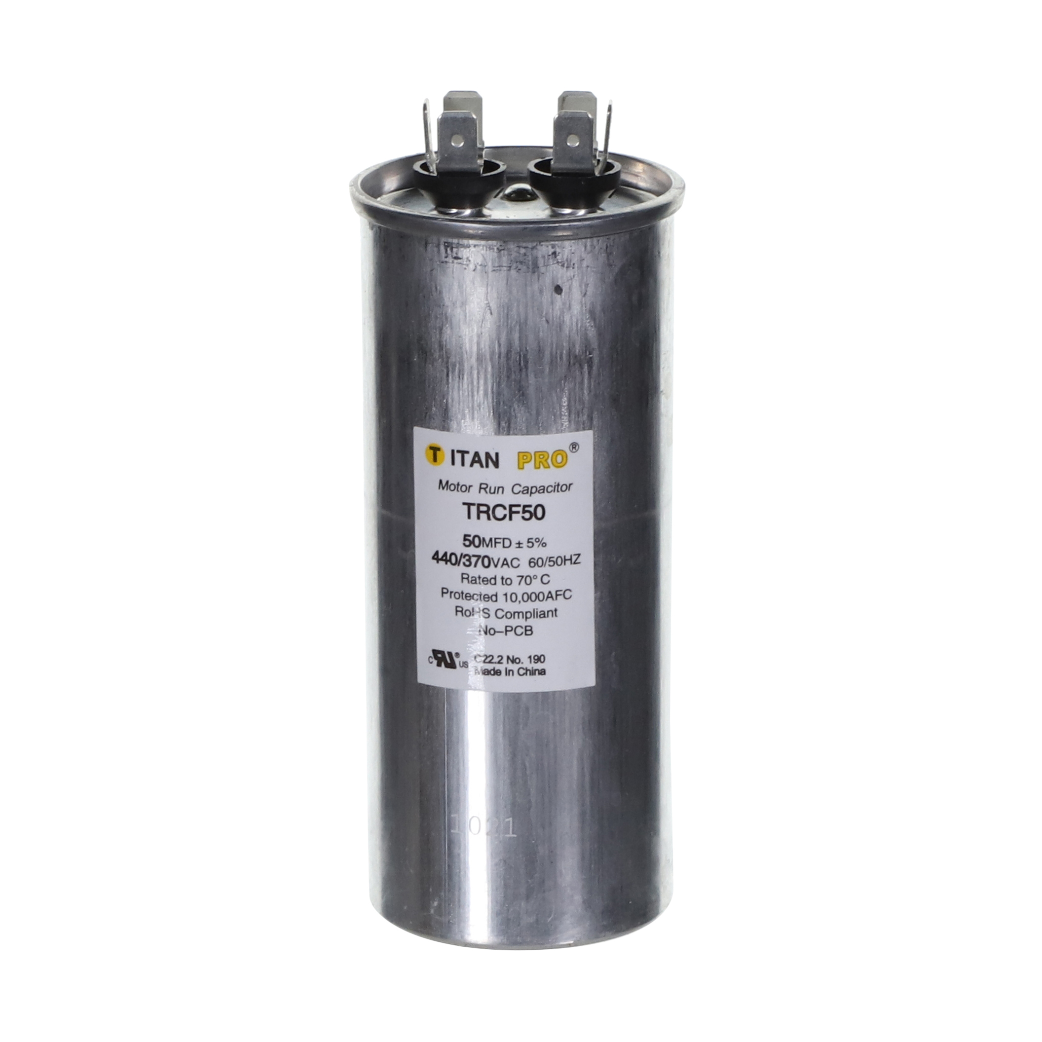 Packard Trcf50 Titan Procap 50 Mfd, 440/370V, Round Run Capacitor 1 Packard trcf50 titan procap 50 mfd, 440/370v, round run capacitor