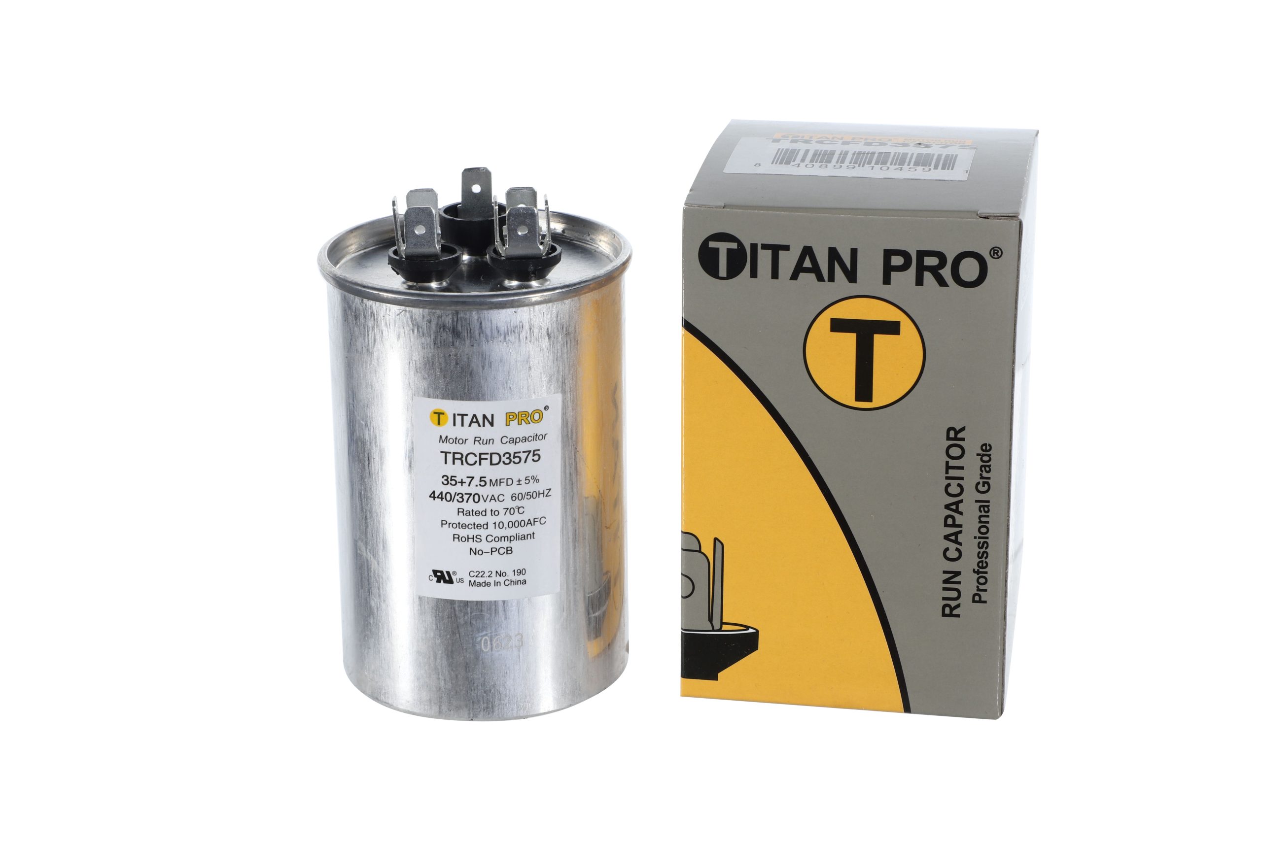 Packard Trcfd3575 Titan Procap 35+7.5 Mfd, 440/370V, Round Dual Run Capacitor 7 Packard trcfd3575 titan procap 35+7. 5 mfd, 440/370v, round dual run capacitor - image 7