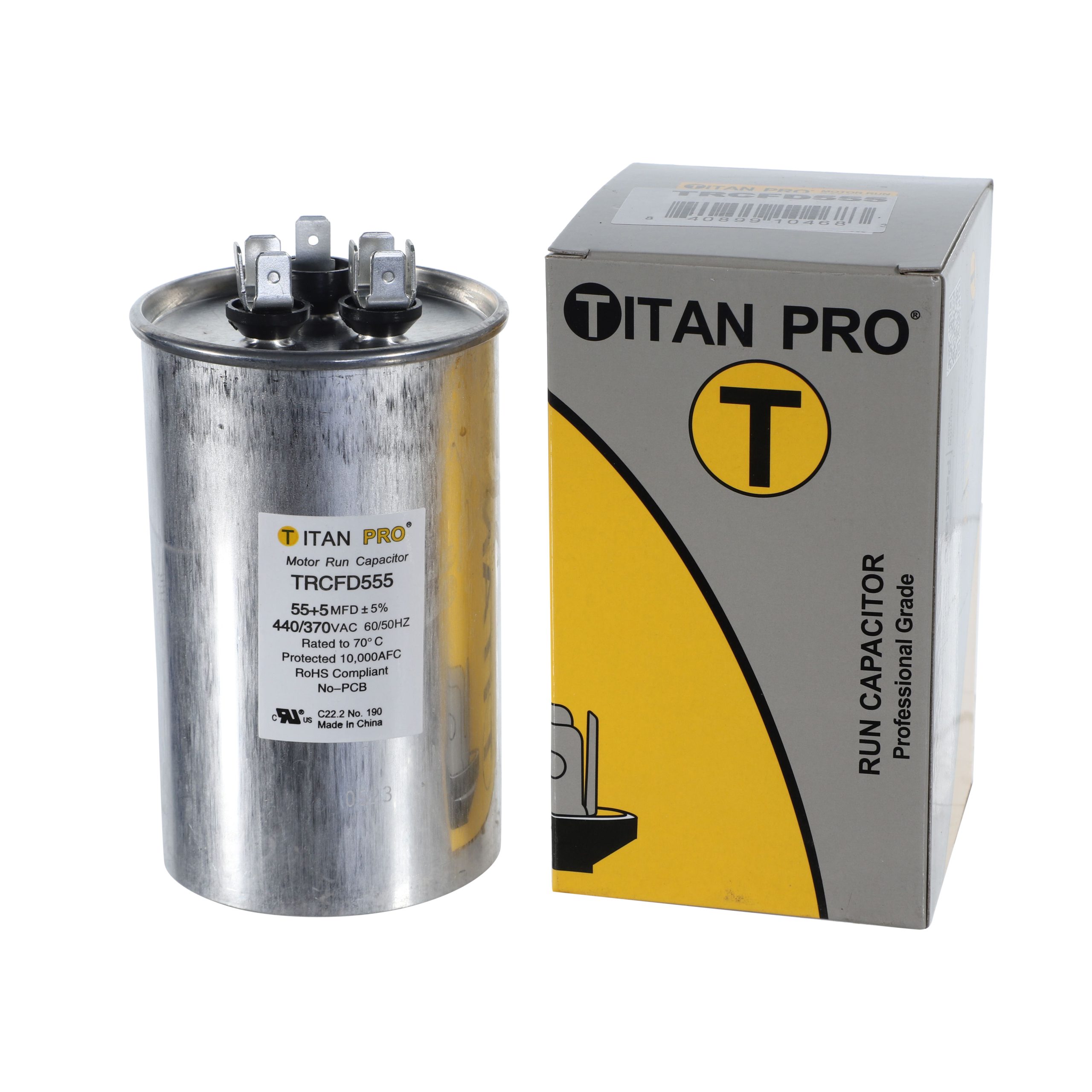 Packard Trcfd555 Titan Procap 55+5 Mfd, 440/370V, Round Dual Run Capacitor 7 Packard trcfd555 titan procap 55+5 mfd, 440/370v, round dual run capacitor - image 7