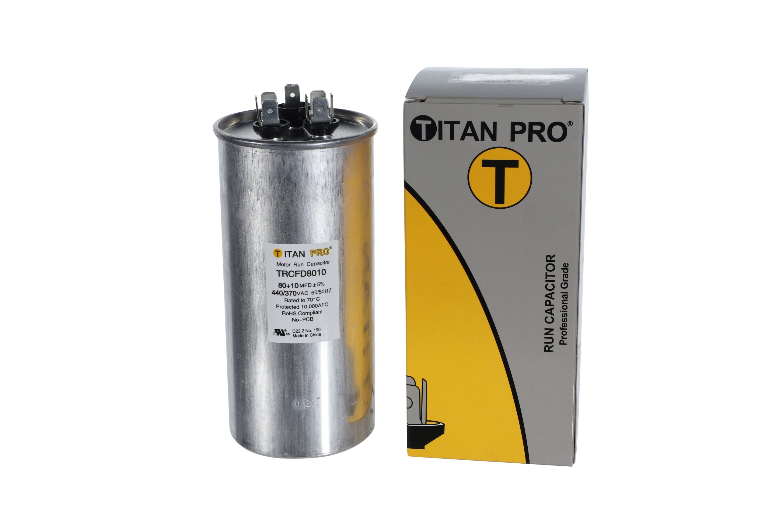 Packard Trcfd8010 Titan Procap 80+10 Mfd, 440/370V, Round Dual Run Capacitor 7 Packard trcfd8010 titan procap 80+10 mfd, 440/370v, round dual run capacitor - image 7