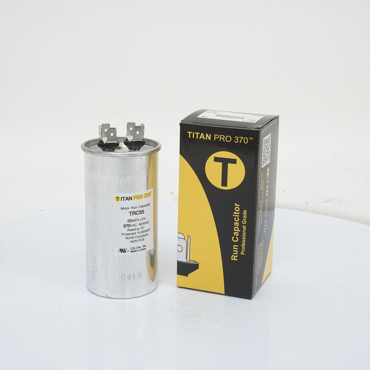 Packard Trc55 Titan Procap 55 Mfd, 370V, Round Run Capacitor 1 Packard trc55 titan procap 55 mfd, 370v, round run capacitor