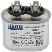 Enviro-Tec Pe-12-0500 4 Microfarad 370Vac Oval Run Capacitor 3 Pe-12-0500 enviro-tec capacitors jackson systems 27895