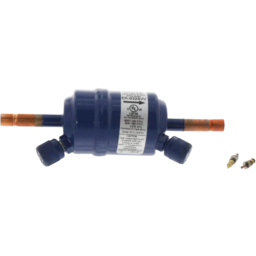 Copeland ek032svv 1/4" sweat liquid line filter drier w/ dual access valves 063908
