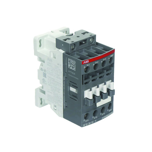 Abb af12-30-10-11 3-pole contactor, 12a, 24–60v ac/dc, 1 no aux