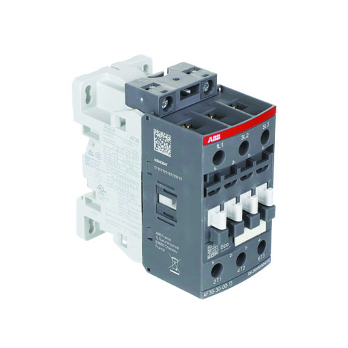 Abb af38-30-00-13 3-pole 24a contactor with 100-250v ac/dc coil