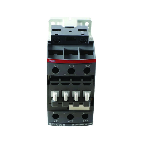 Abb af30-30-00-11 3-pole 30a contactor, 24–60vac/20–60vdc, screw terminals