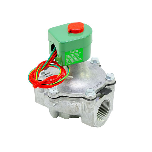 Asco 8215b60 2-way normally closed 1-1/4" npt 120vac gas shutoff solenoid valve