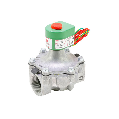 Asco 8215b70 2-way normally closed 1-1/2" npt 120vac gas shutoff solenoid valve