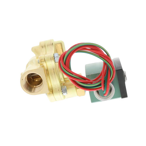 Asco 8221g25 2-way normally open solenoid valve, 3/4" npt, 120vac, brass