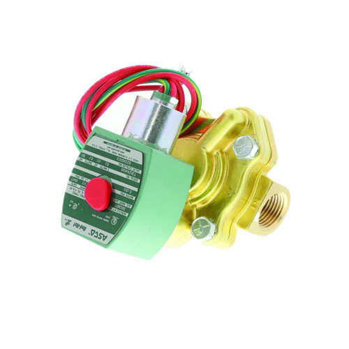 Asco 8221g3 2-way n/c solenoid valve 1/2" npt 120vac 3. 5 cv brass/nbr nema 4