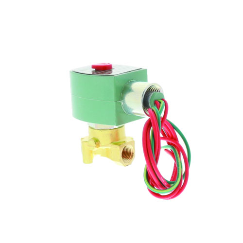 Asco 8262h13 2-way normally closed solenoid valve, 1/4" npt, 120vac, brass