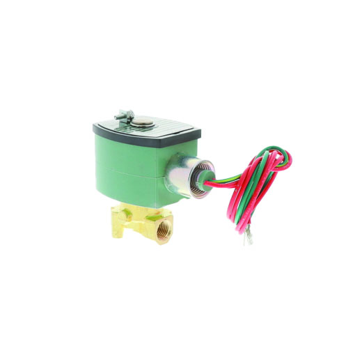 Asco 8262h262 2-way normally open solenoid valve, 1/4" npt, 120vac, brass