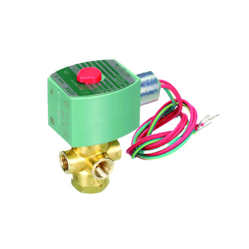 Asco 8320g178 3-way universal solenoid valve, 1/4" npt, 120vac, brass
