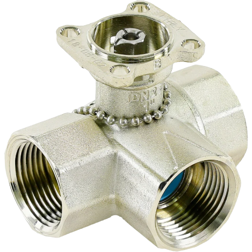 Belimo b323 ball valve, 1" npt, 3-way, 10 cv, nickel plated brass body