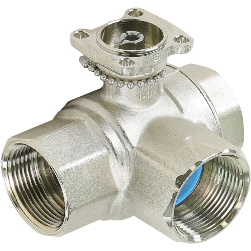 Belimo b330 ball valve, 3-way, 1-1/4" npt, 19 cv, equal % / modified flow