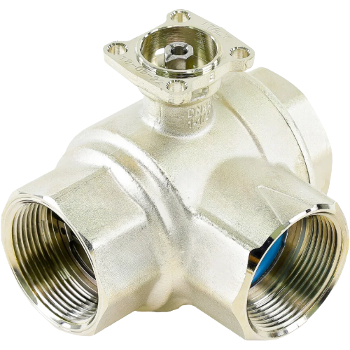Belimo b339 ball valve, 1-1/2" npt, 29 cv, 3-way, nickel plated brass