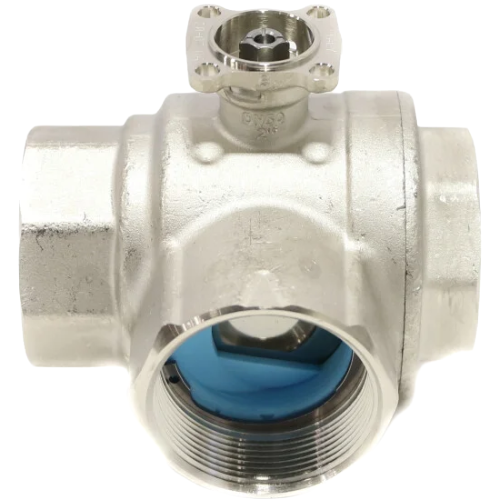 Belimo b348 ball valve, 2" npt, 37 cv, 3-way, nickel plated brass, 250°f max