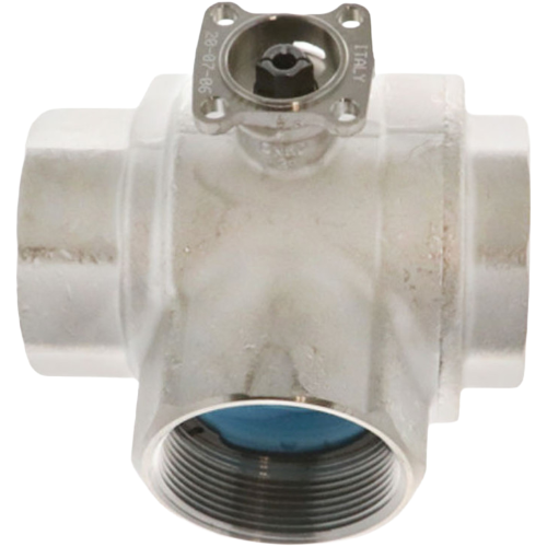 Belimo b349 ball valve, 2" npt, 3-way, 46 cv, nickel plated brass body