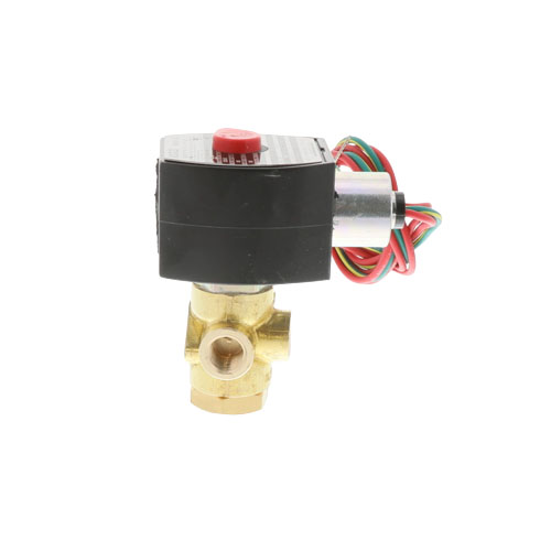 Asco ef8320g184 3-way n/c solenoid valve, 1/4" npt, 120vac, explosion proof