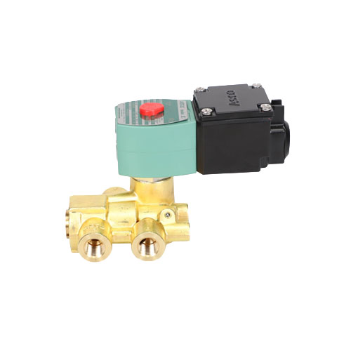 Asco jkh8321g1 1/4" 3-way nc solenoid valve w/ junction box, 10-200 psi air