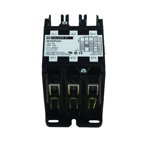 Aaon r08600 3-pole 50 amp 24v contactor