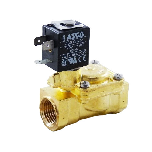 Asco sc8238t405 1/2" normally closed high temp solenoid valve 120v