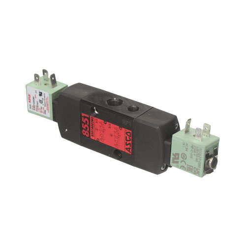 Asco sc8551a002ms 1/4" 4-way solenoid valve 30/150 psi air 120vac