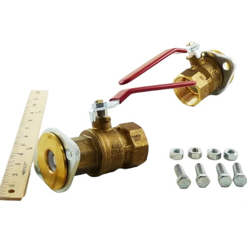 Bell & gossett 101245lf 1-1/2" npt check-trol lead free bronze flange set ctf 1 1/2