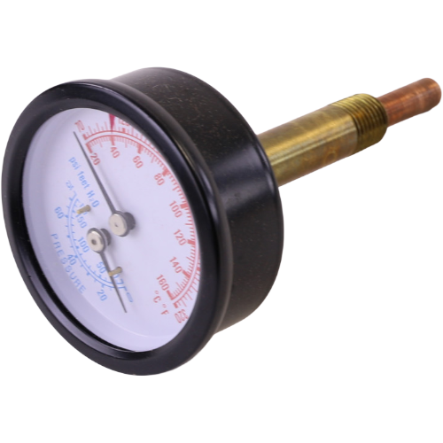 Velocity boiler works (crown) 95-038 residential temperature/pressure gauge